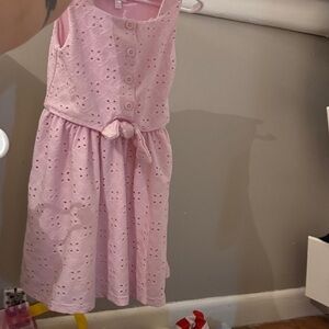 Pink Eyelet Kids Dress